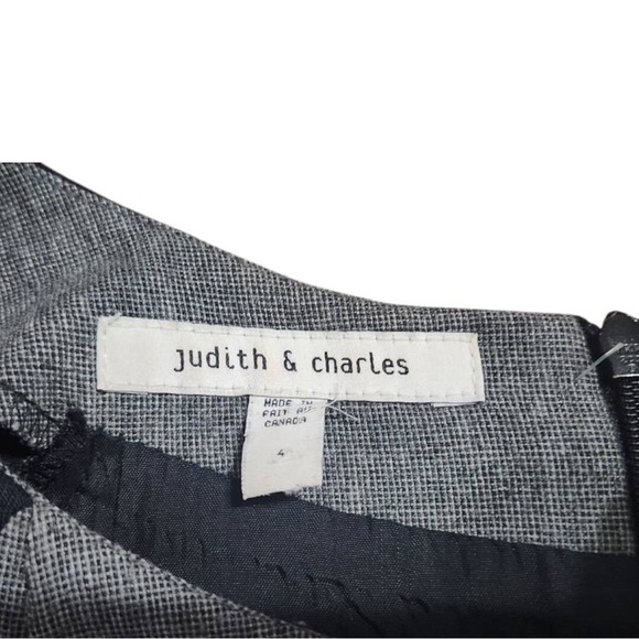 Judith & Charles Black/Grey Dress Size 4 - Picture 7 of 7